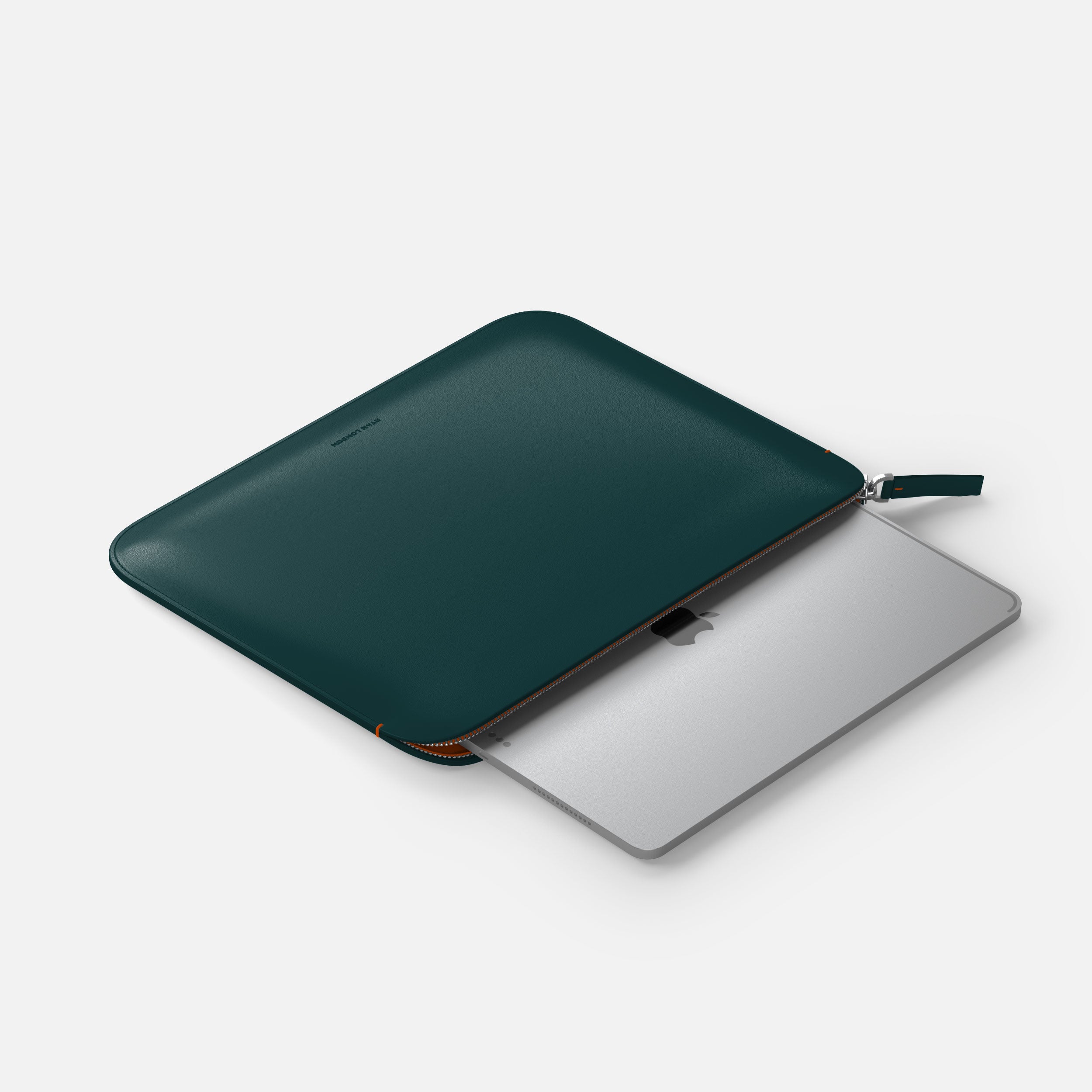 Luxury Nappa Leather iPad Pro 11" sleeve with zip - Avocado Green