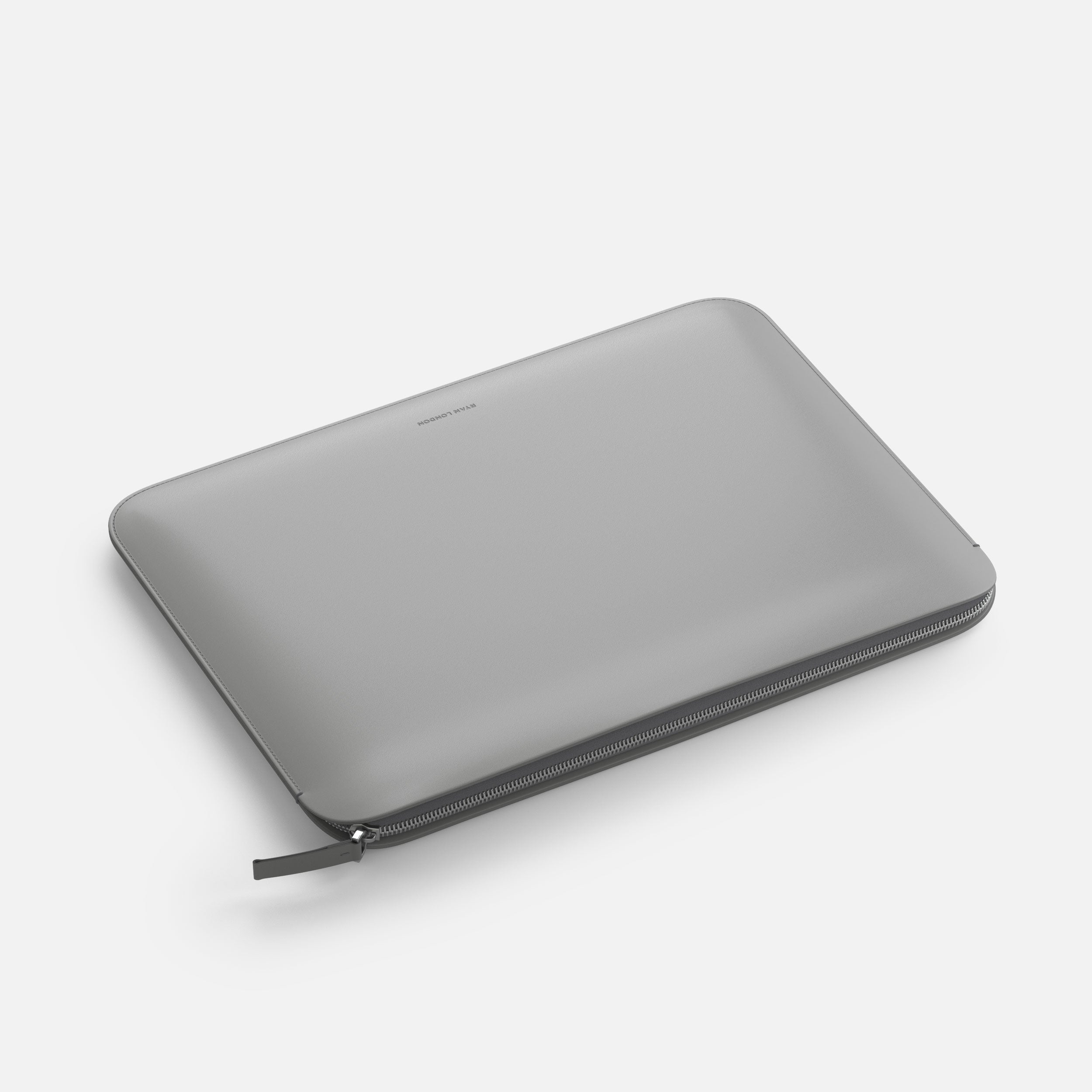 Luxury Nappa Leather iPad Pro 13" sleeve with zip - Grey