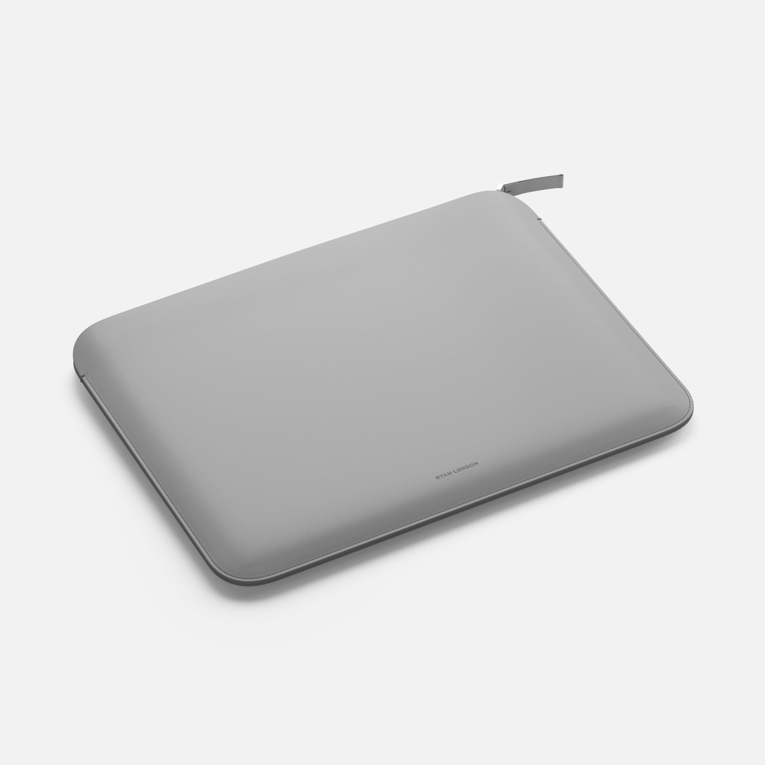 Luxury Nappa Leather iPad Pro 13" sleeve with zip - Grey