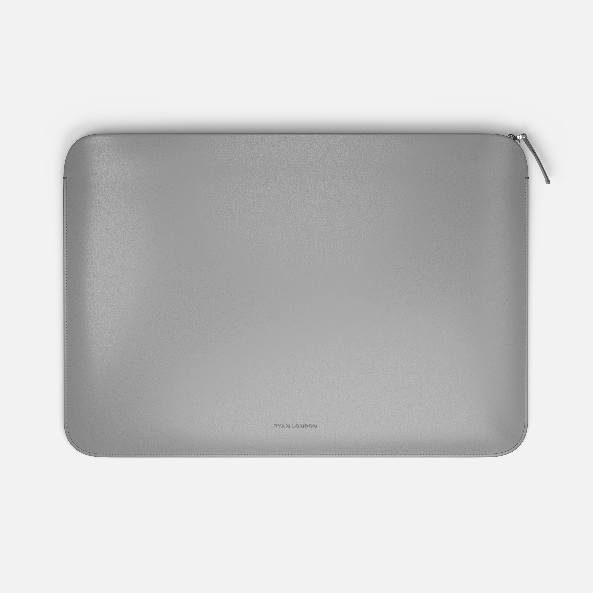 Luxury Nappa Leather MacBook Air 15" sleeve with zip - Grey