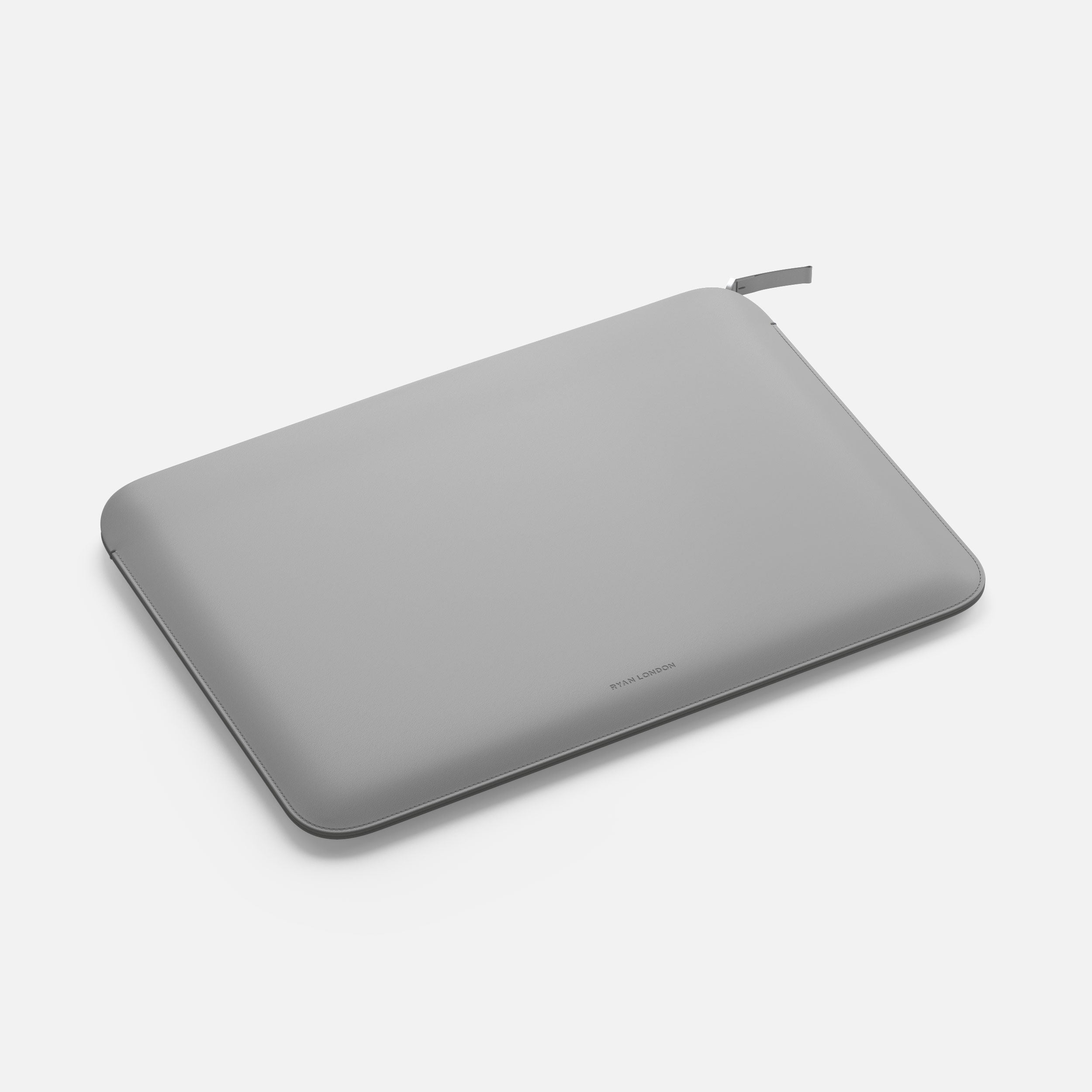 Luxury Nappa Leather MacBook Air 15" sleeve with zip - Grey