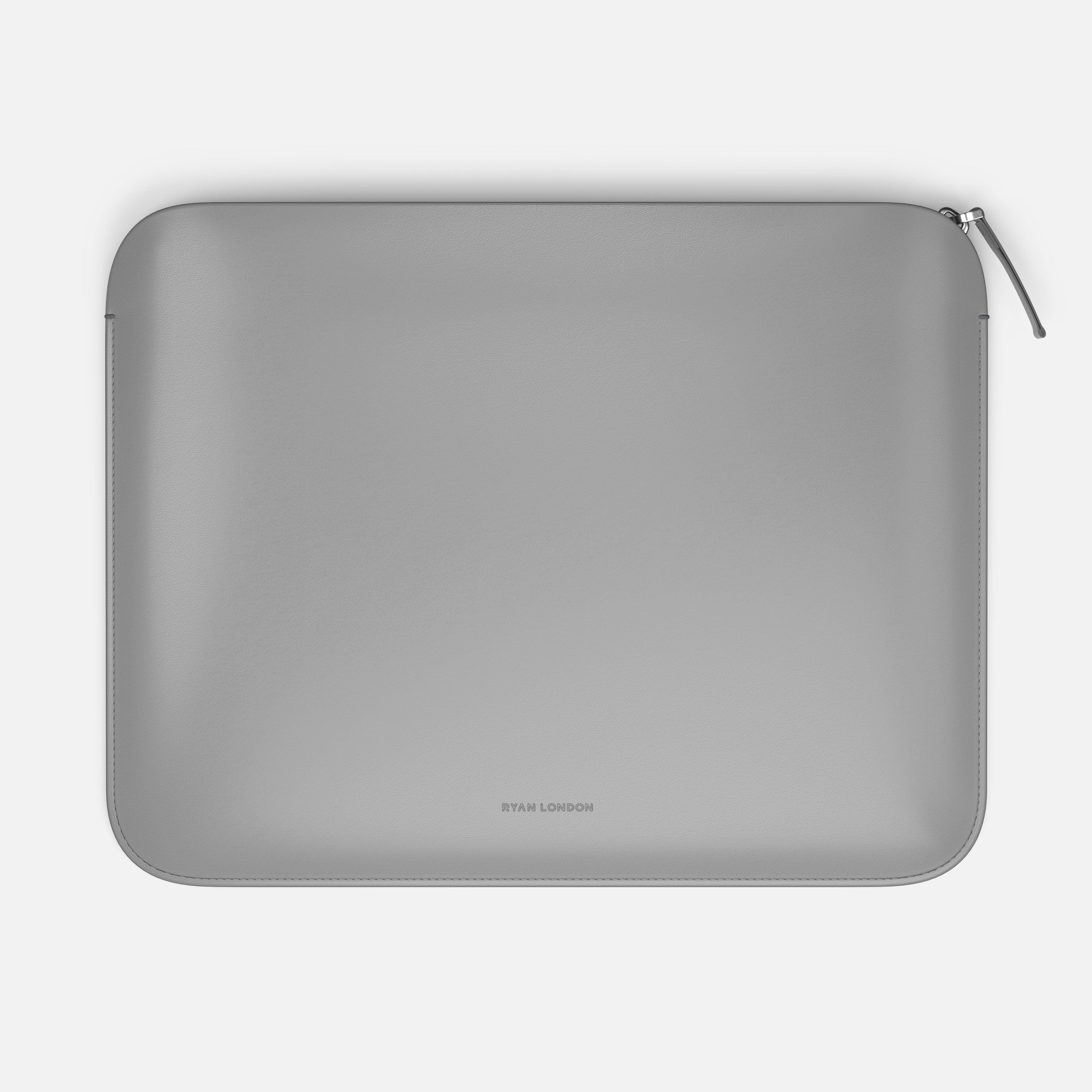 Luxury Nappa Leather iPad Air 11" sleeve with zip - Grey