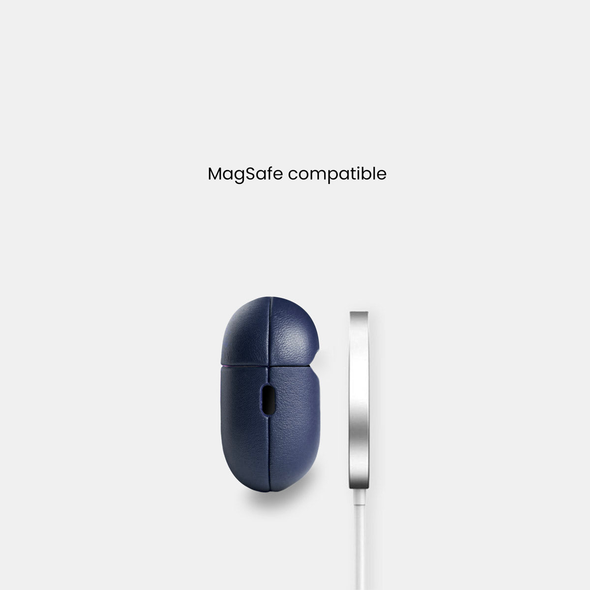 Leather AirPods Pro (3rd Generation) Case - Navy Blue