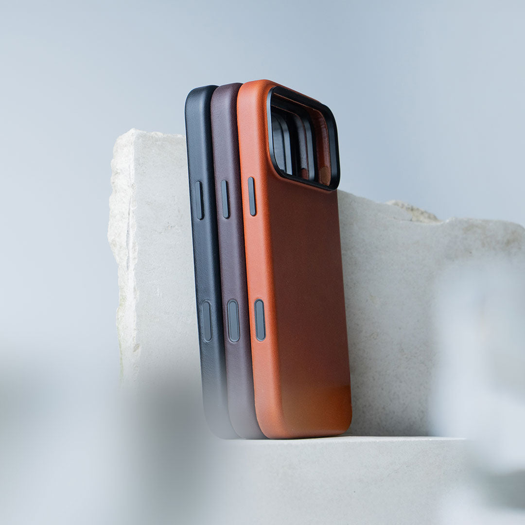 Leather iPhone 17 Pro Max Shell Case Metal, MagSafe - Black - RYAN