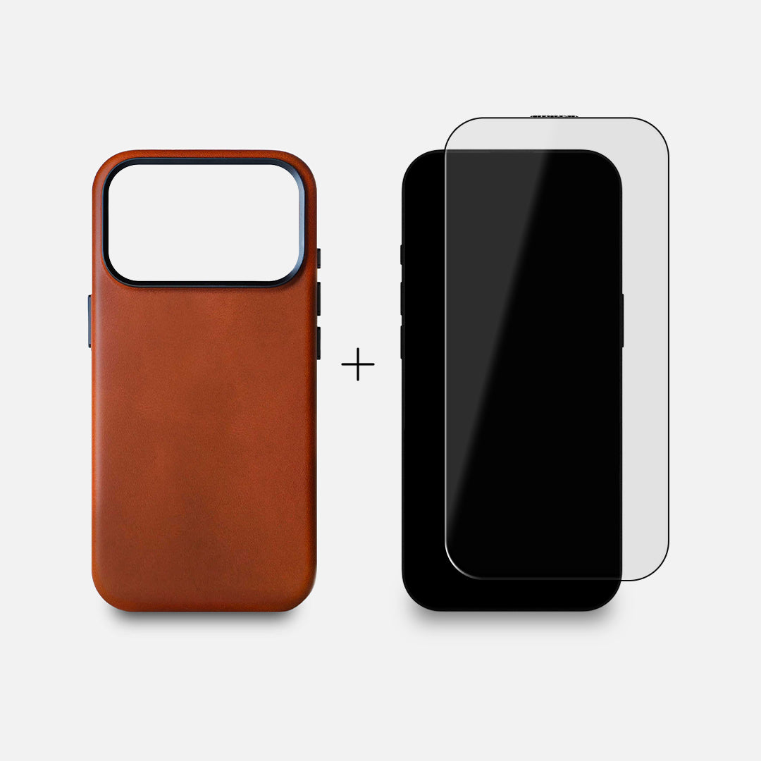iPhone 17 Leather Case and Screen Protector Bundle - RYAN London