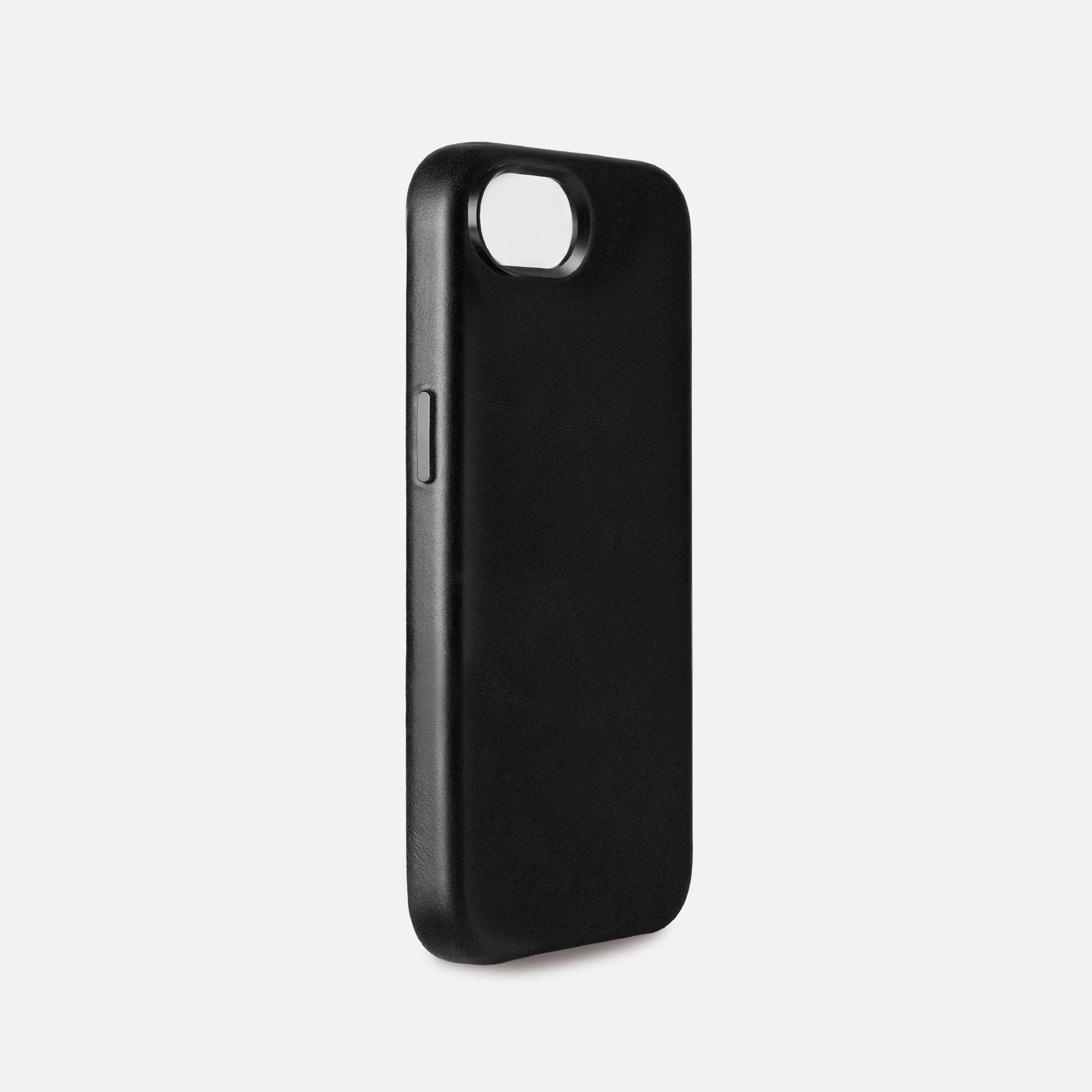 iPhone 17e Leather Shell Case Metal, MagSafe - Black