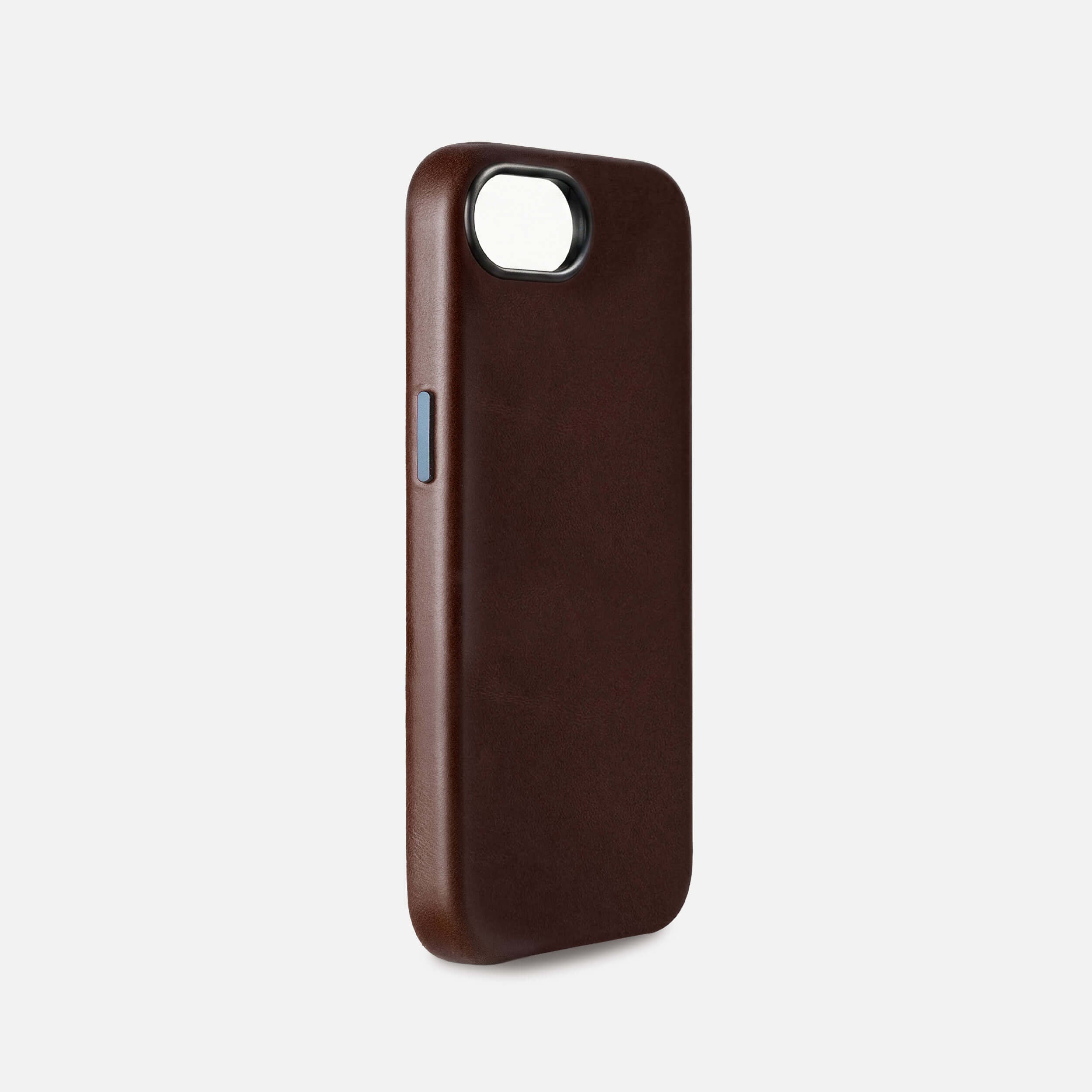 iPhone 17e Leather Shell Case Metal, MagSafe - Dark Brown - RYAN London 