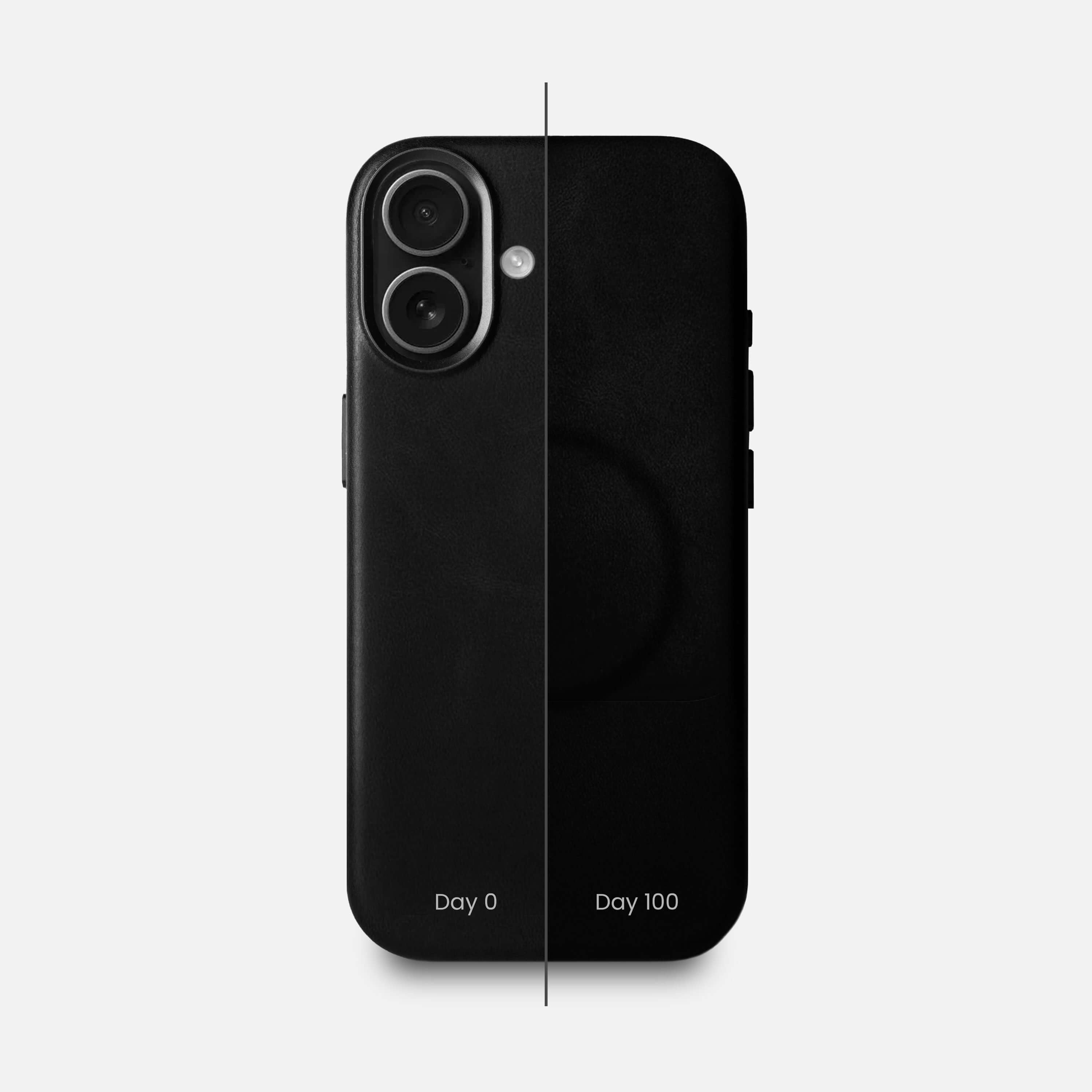 日本未発売　iPhone17用レザーケース RyanLondon Leather iPhone 17 Shell Case Metal, MagSafe - Black - RYAN London