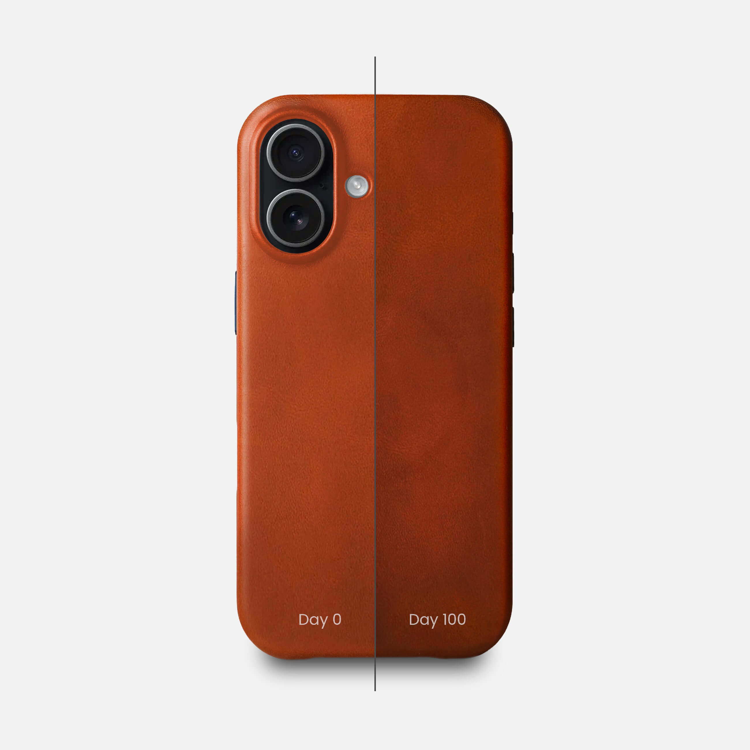 Leather iPhone 17 Shell Case, MagSafe - Saddle Brown