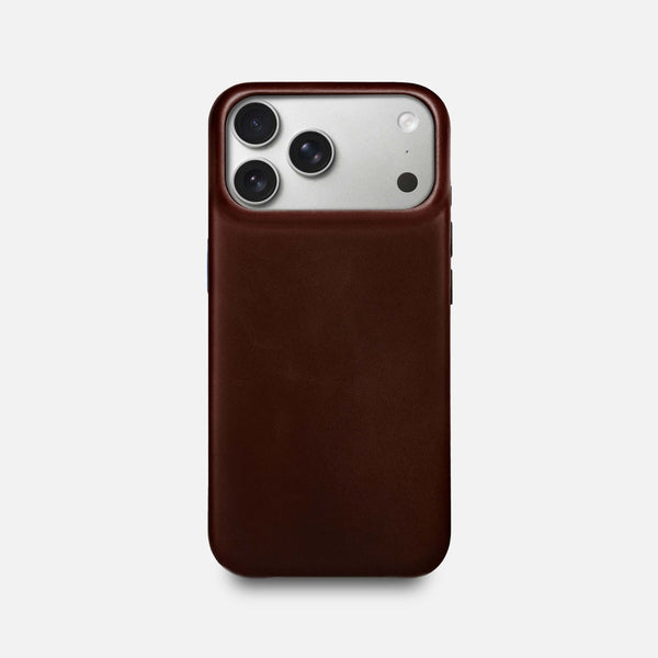 Leather iPhone 17 Pro Shell Case, MagSafe - Dark Brown - RYAN London