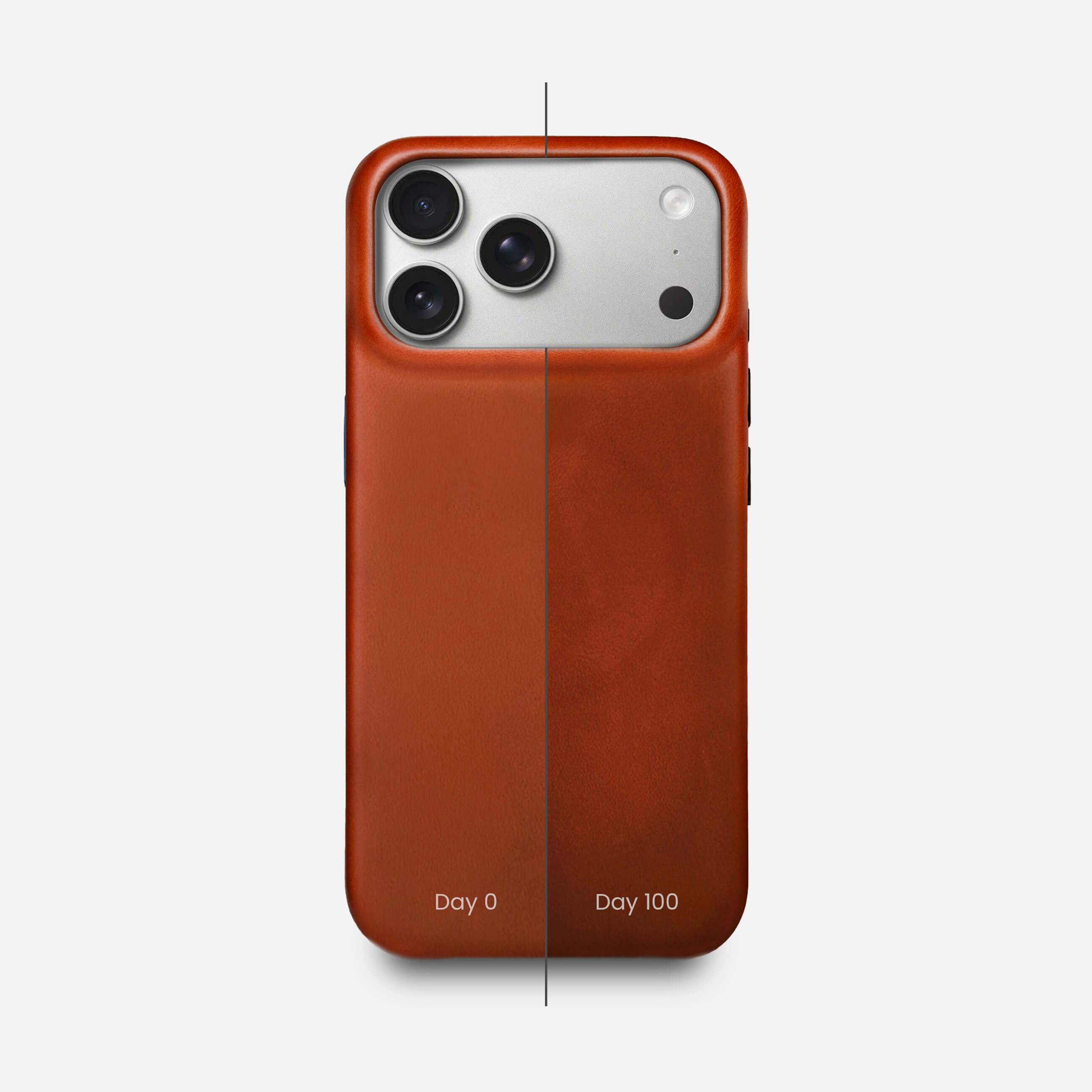 Leather iPhone 17 Pro Shell Case, MagSafe - Saddle Brown