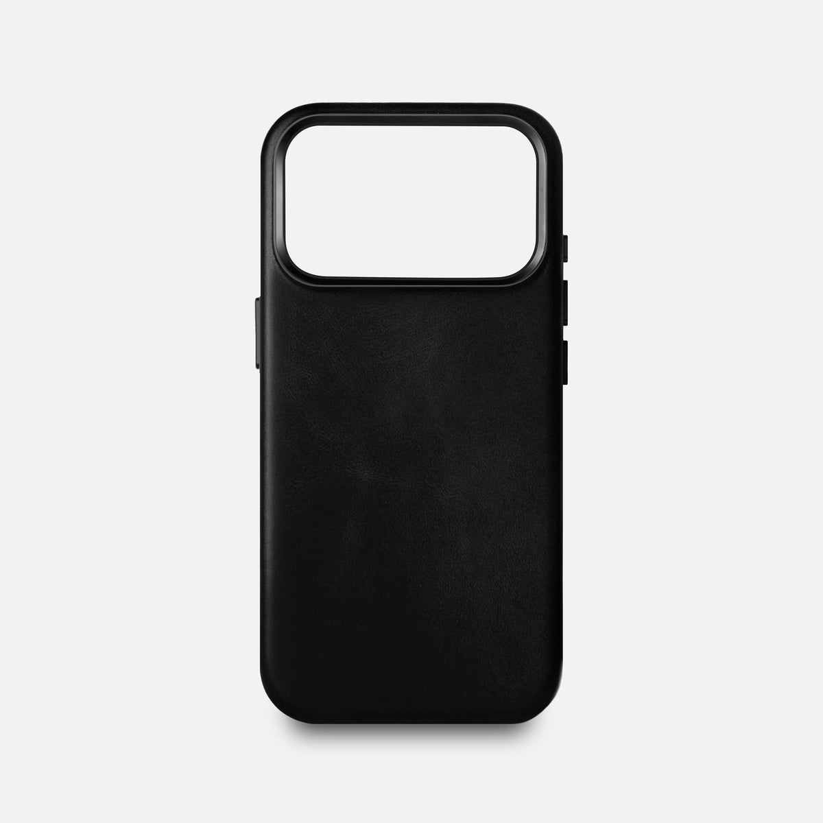 Leather iPhone 18 Pro Shell Case Metal, MagSafe - Black