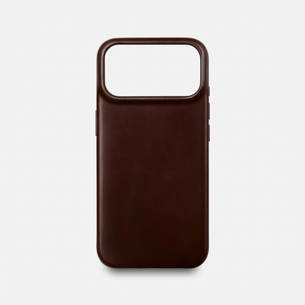 Leather iPhone 18 Pro Max Shell Case, MagSafe - Dark Brown