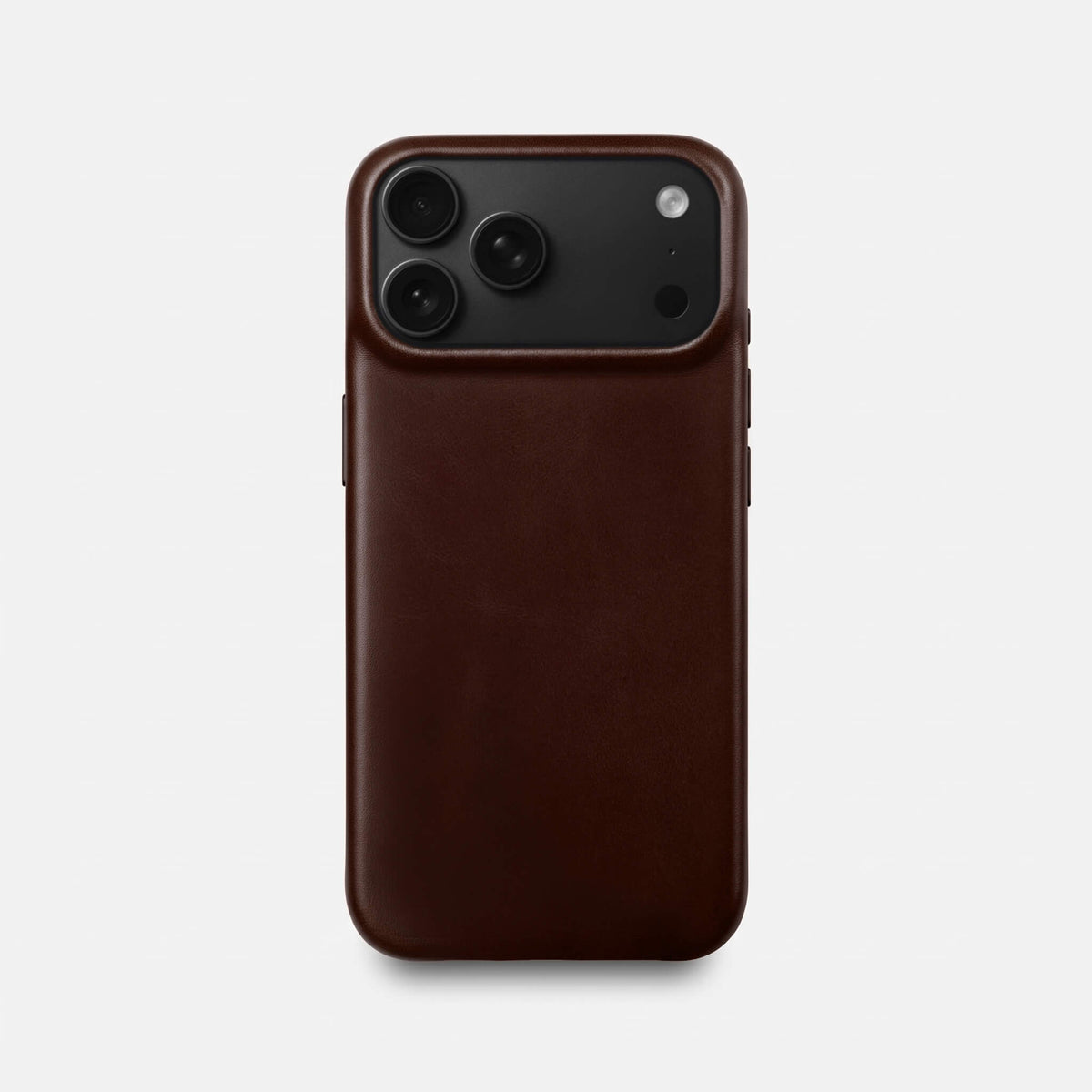 Leather iPhone 18 Pro Max Shell Case, MagSafe - Dark Brown