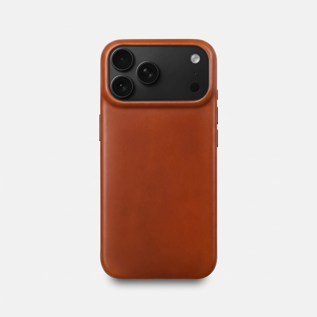 Leather iPhone 18 Pro Max Shell Case, MagSafe - Saddle Brown