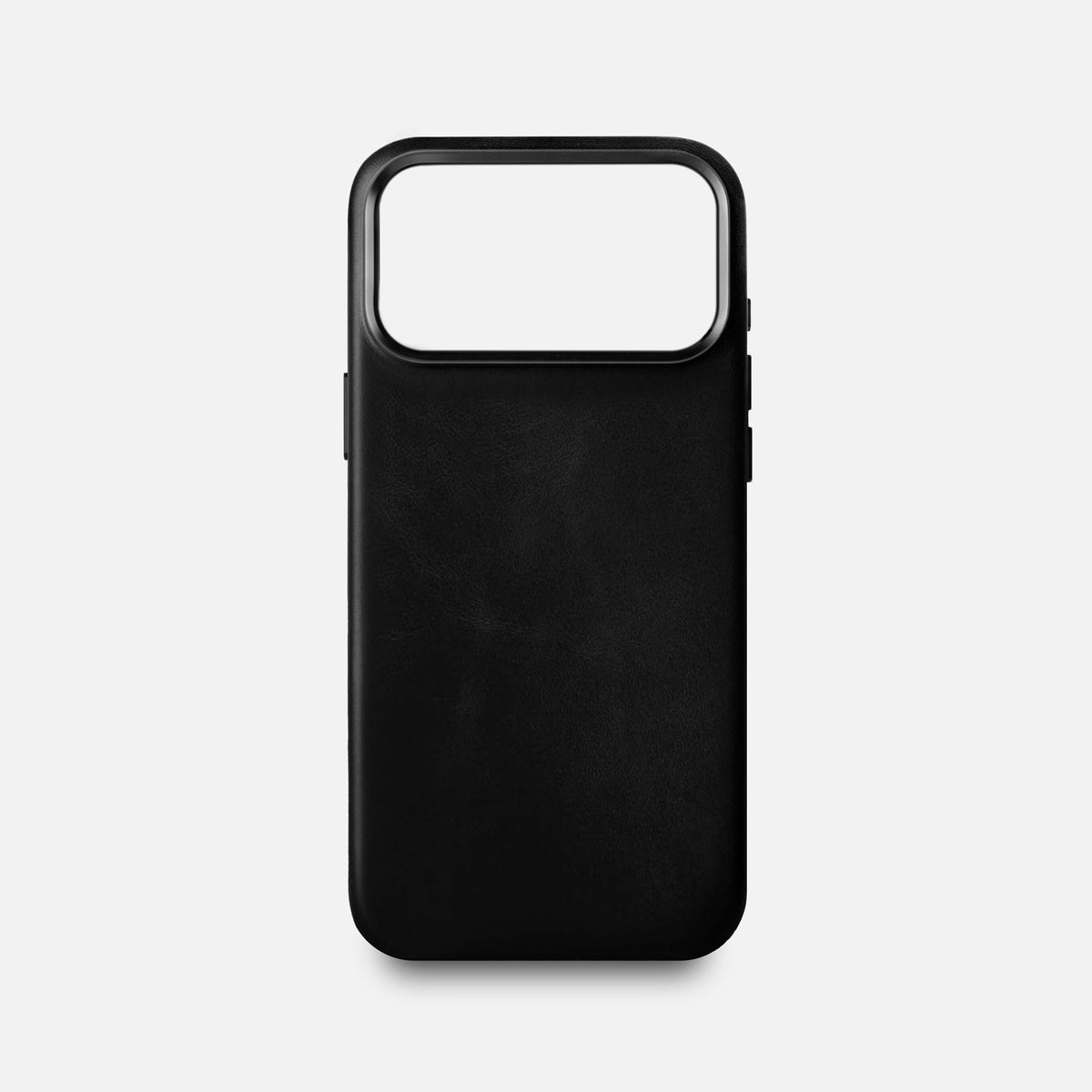 Leather iPhone 18 Pro Max Shell Case Metal, MagSafe - Black