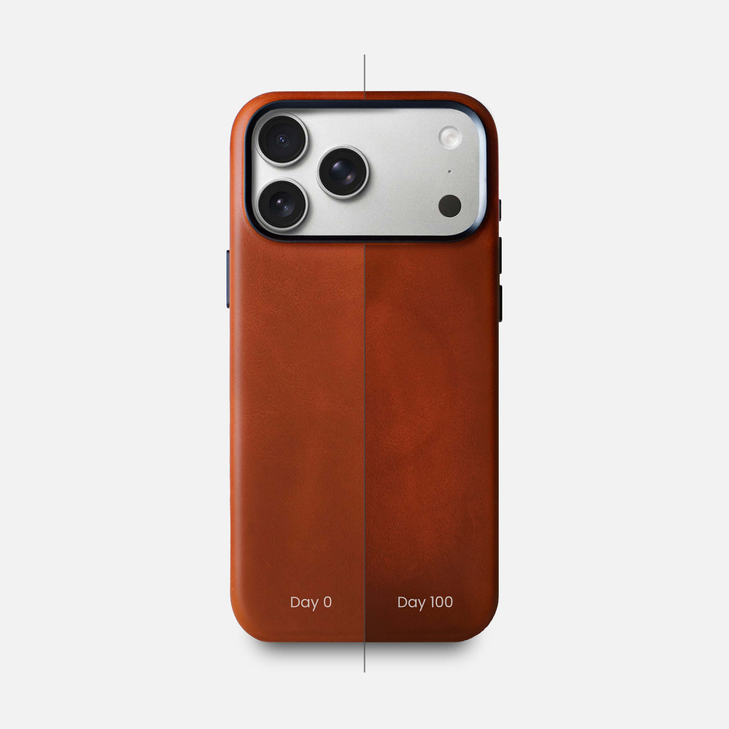Leather iPhone 18 Pro Max Shell Case Metal, MagSafe - Saddle Brown