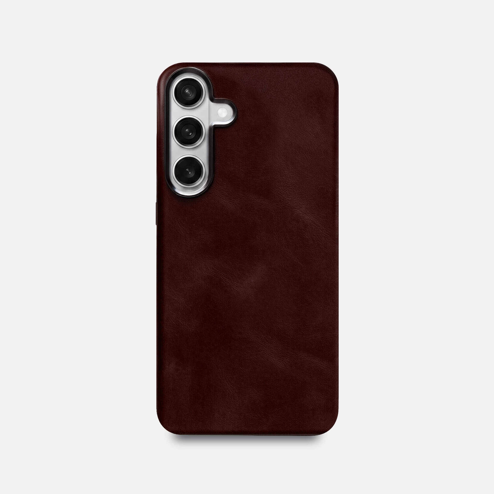 Samsung S26+ Leather Shell Case - Dark Brown