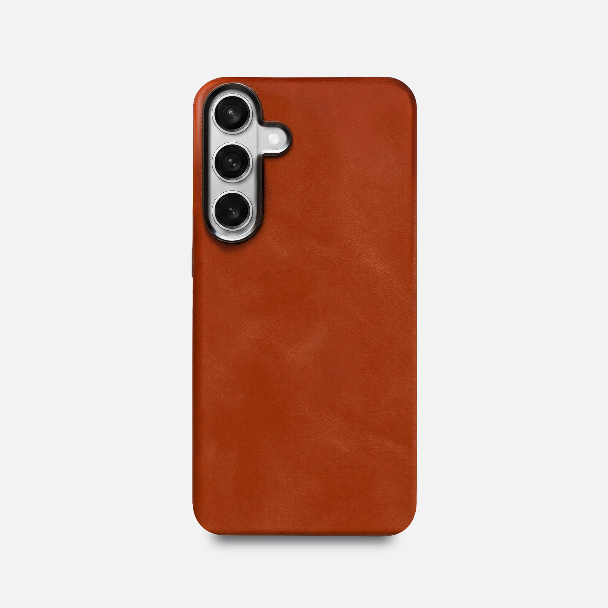 Samsung S26+ Leather Shell Case - Saddle Brown