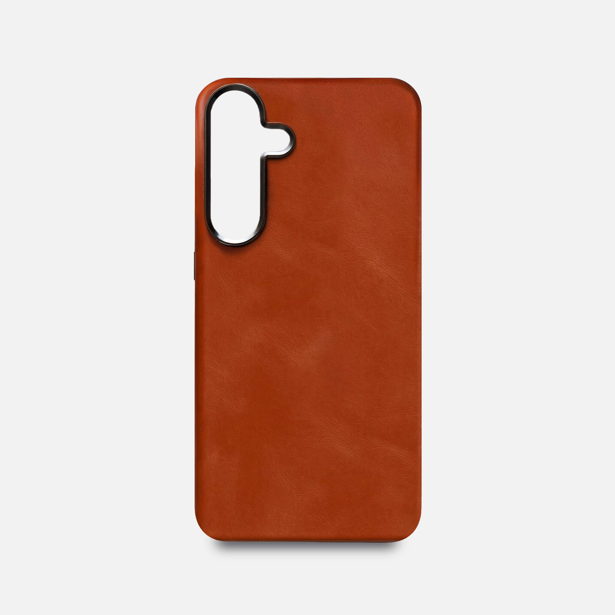 Samsung S25 Leather Shell Case - Saddle Brown