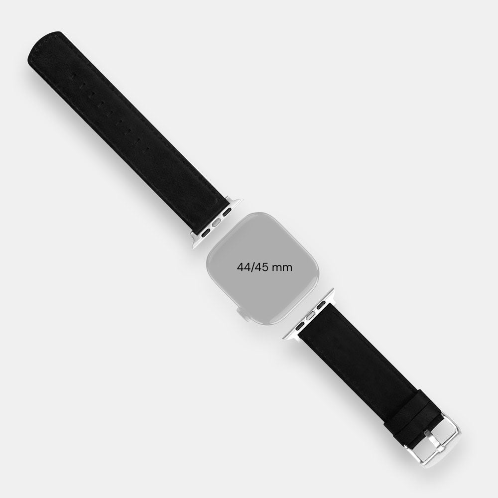 Luxury Leather Apple Watch Band Straps – Black