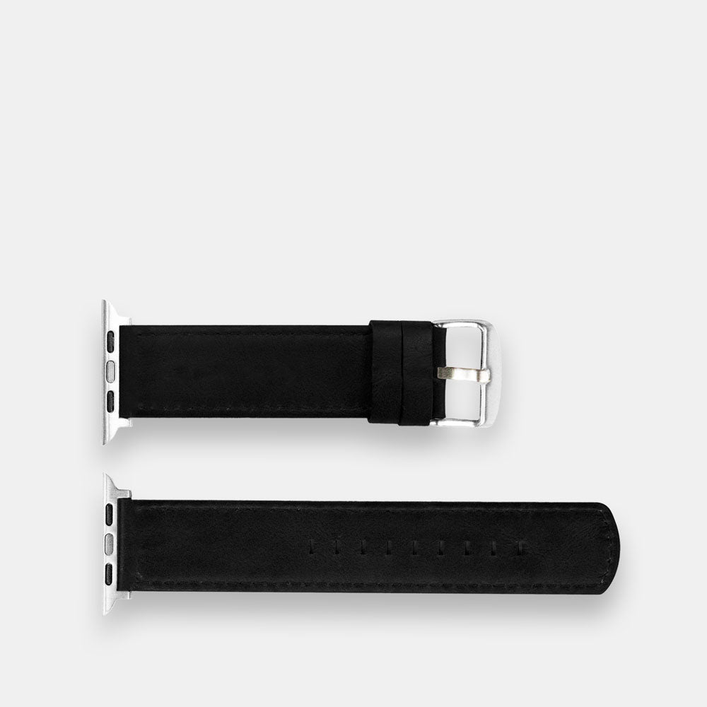 Luxury Leather Apple Watch Band Straps – Black