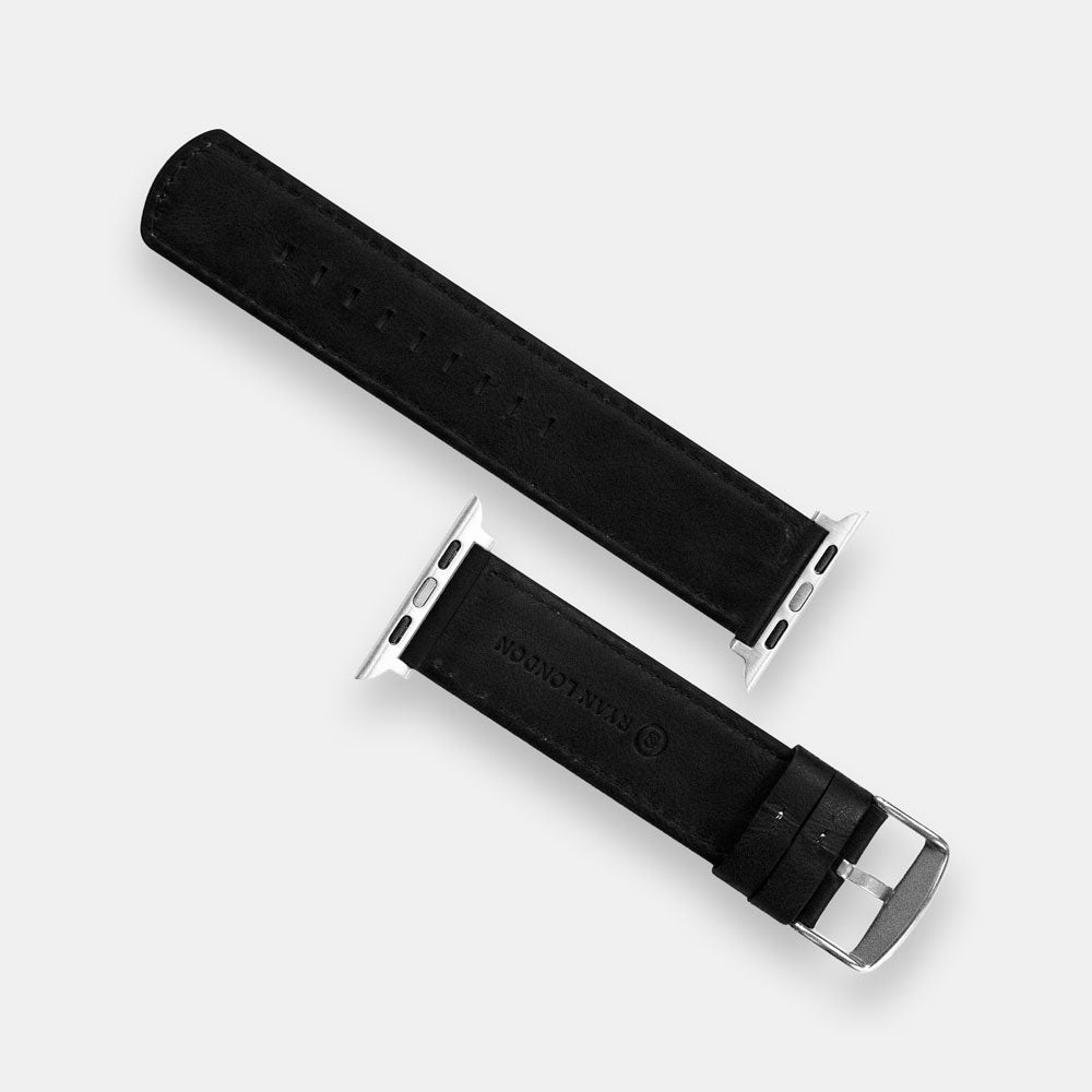 Luxury Leather Apple Watch Band Straps – Black