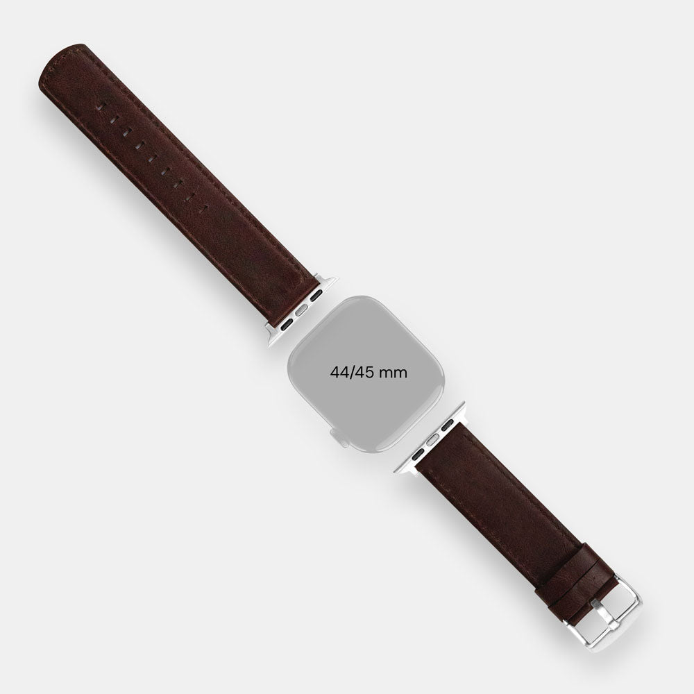 Luxury Leather Apple Watch Band Straps – Dark Brown