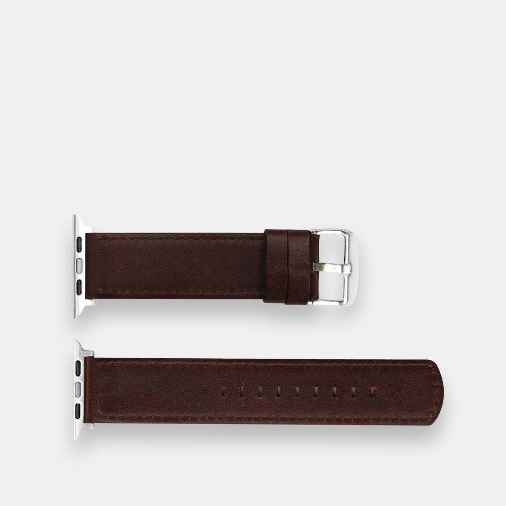 Luxury Leather Apple Watch Band Straps – Dark Brown