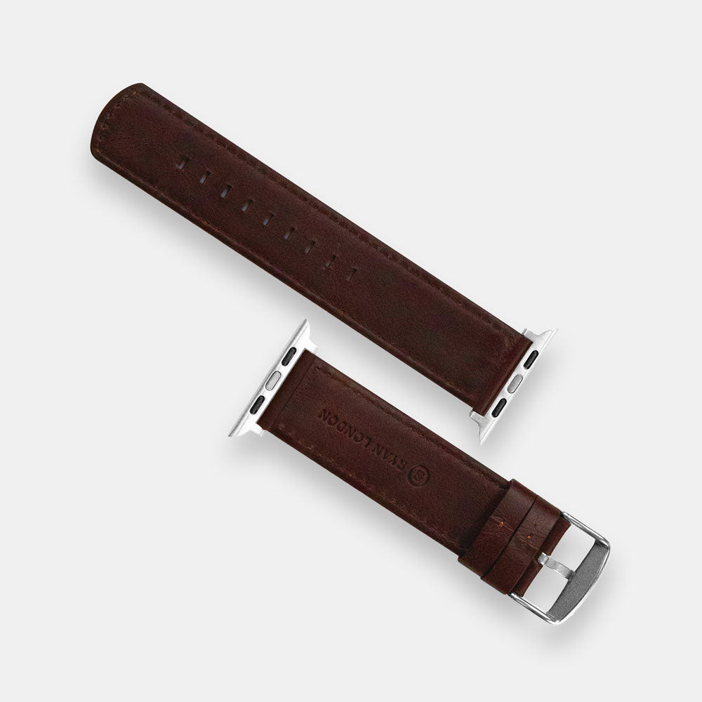 Luxury Leather Apple Watch Band Straps – Dark Brown