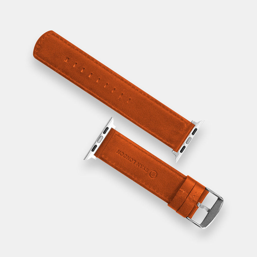 Luxury Leather Apple Watch Band Straps – Saddle Brown