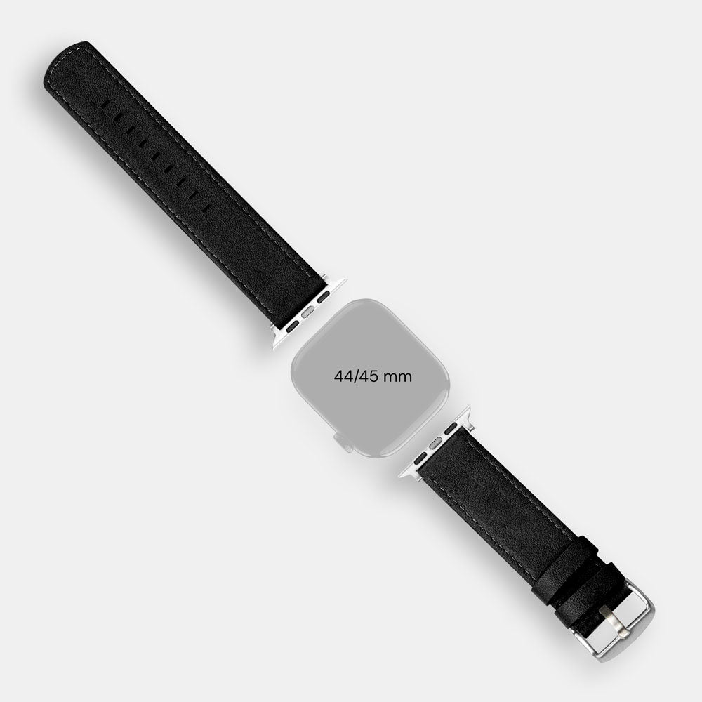 Luxury Nappa Leather Apple Watch Band Straps – Black