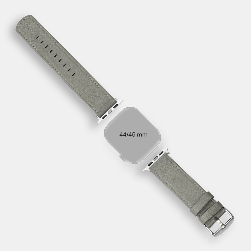 Luxury Nappa Leather Apple Watch Band Straps – Grey