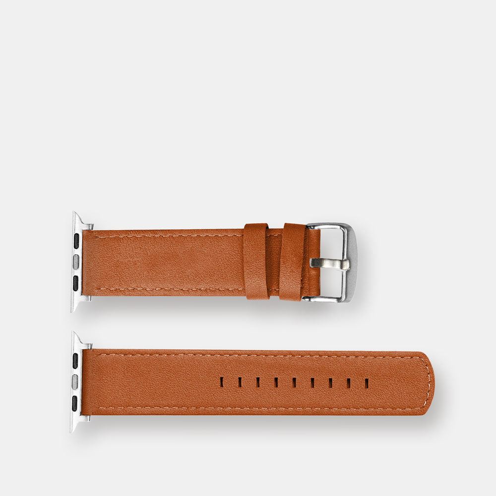 Luxury Nappa Leather Apple Watch Band Straps – Orange