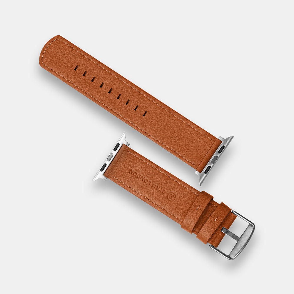 Luxury Nappa Leather Apple Watch Band Straps – Orange