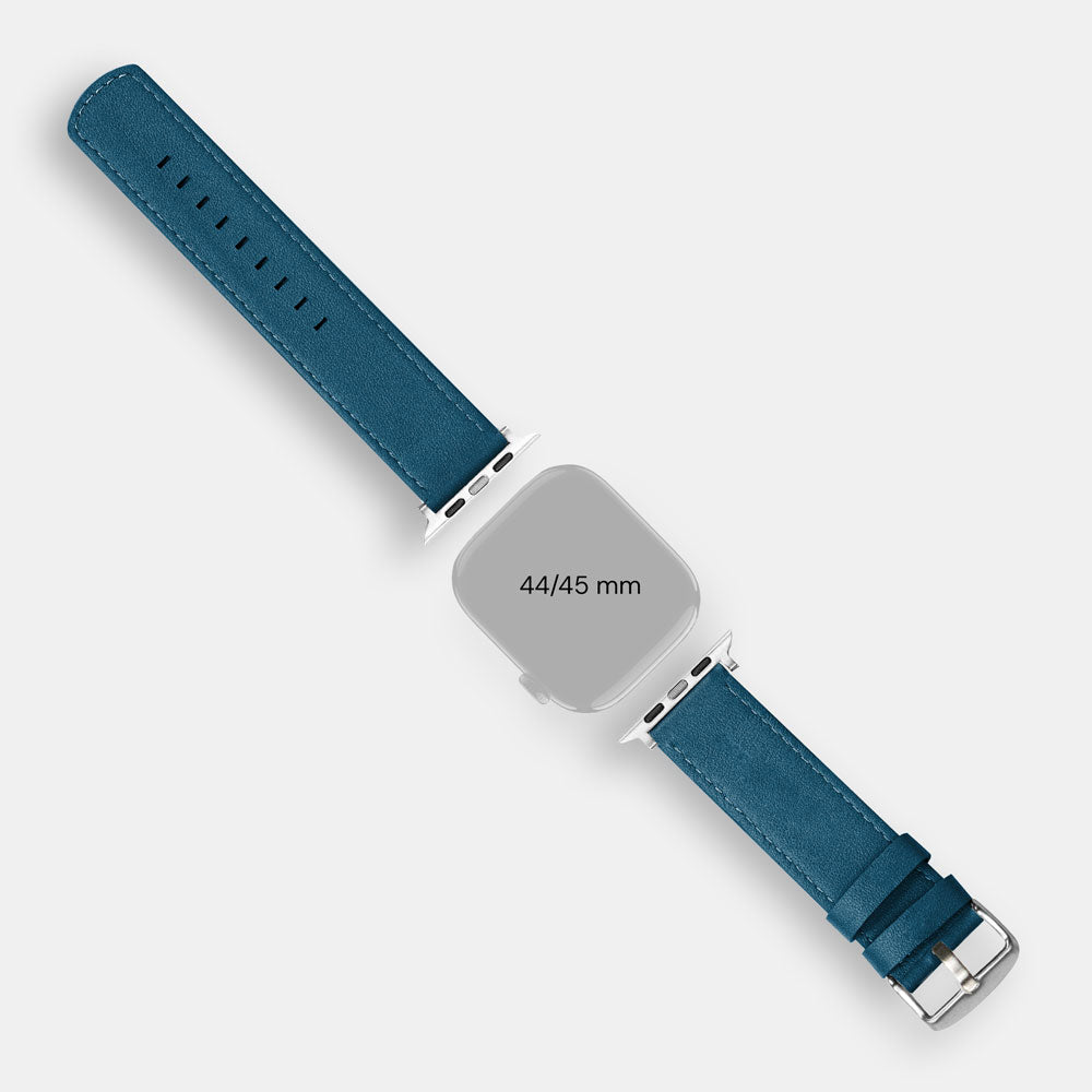 Luxury Nappa Leather Apple Watch Band Straps – Turquoise Blue