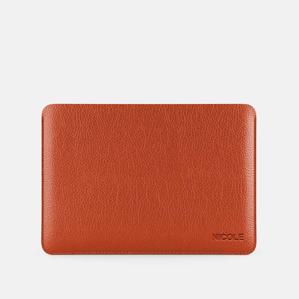 Leather iPad Air 10.9&quot; Sleeve - Orange and Beige - RYAN London