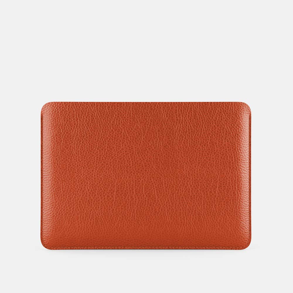 Leather iPad Mini Sleeve - Orange and Beige - RYAN London