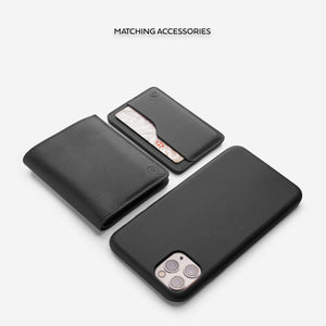 Leather iPhone Xs Max Shell Case - Black