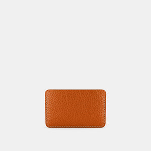 Leather Slim Cardholder - Orange and Beige