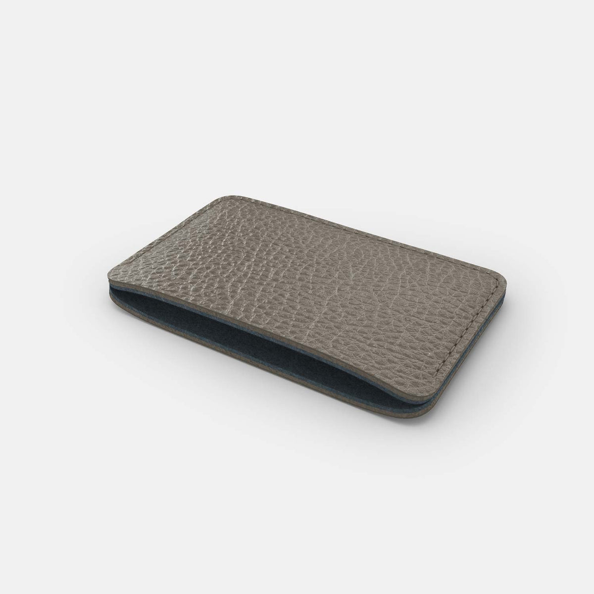 Leather Slim Cardholder - Grey and Grey - RYAN London 