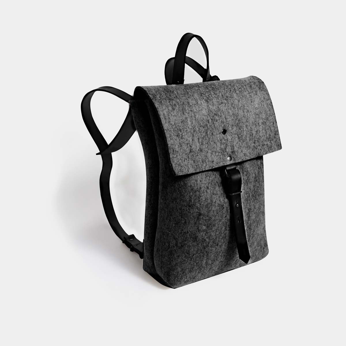 Wool Felt Backpack Grey RYAN London