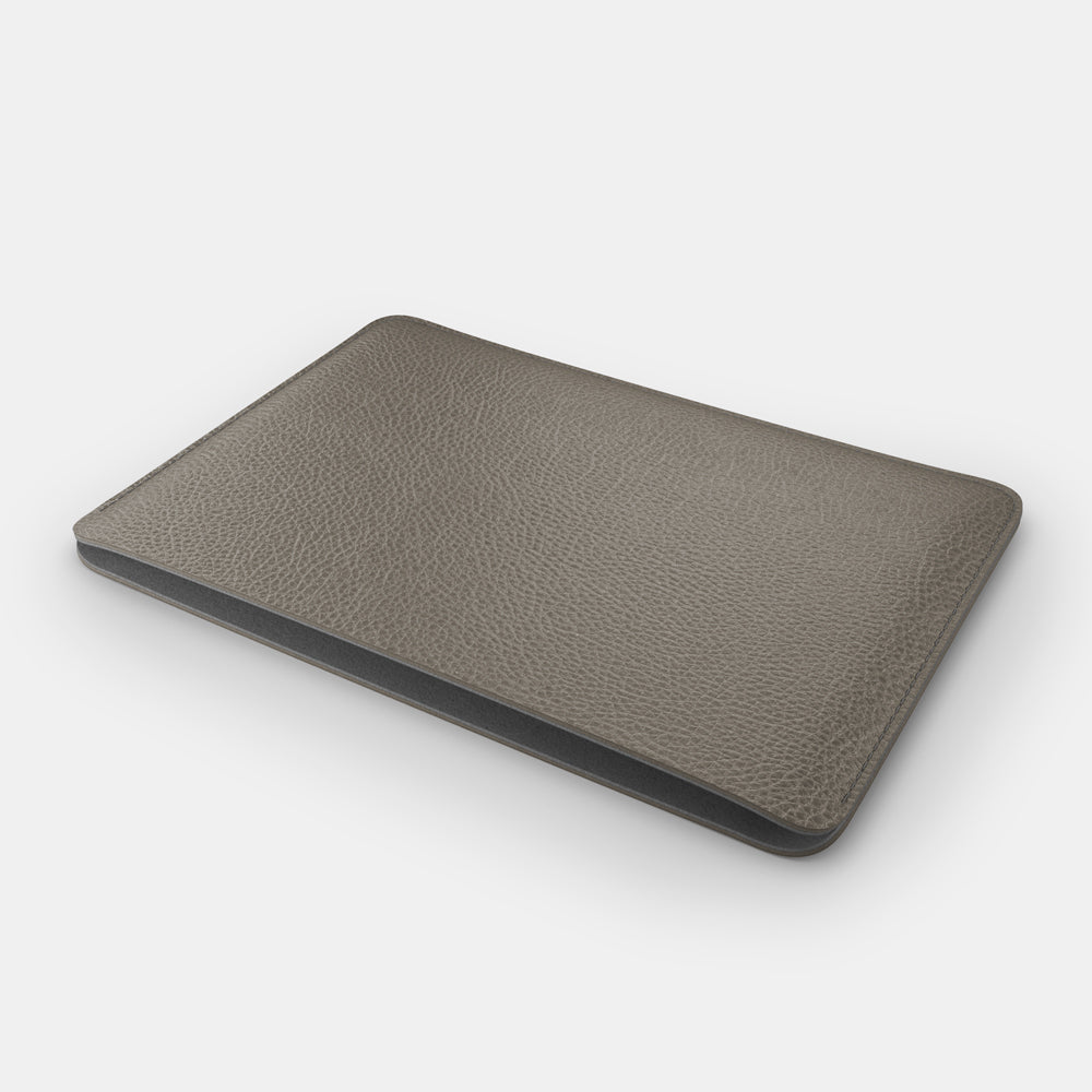 Leather iPad Air 10.9" Sleeve - Grey and Grey - RYAN London