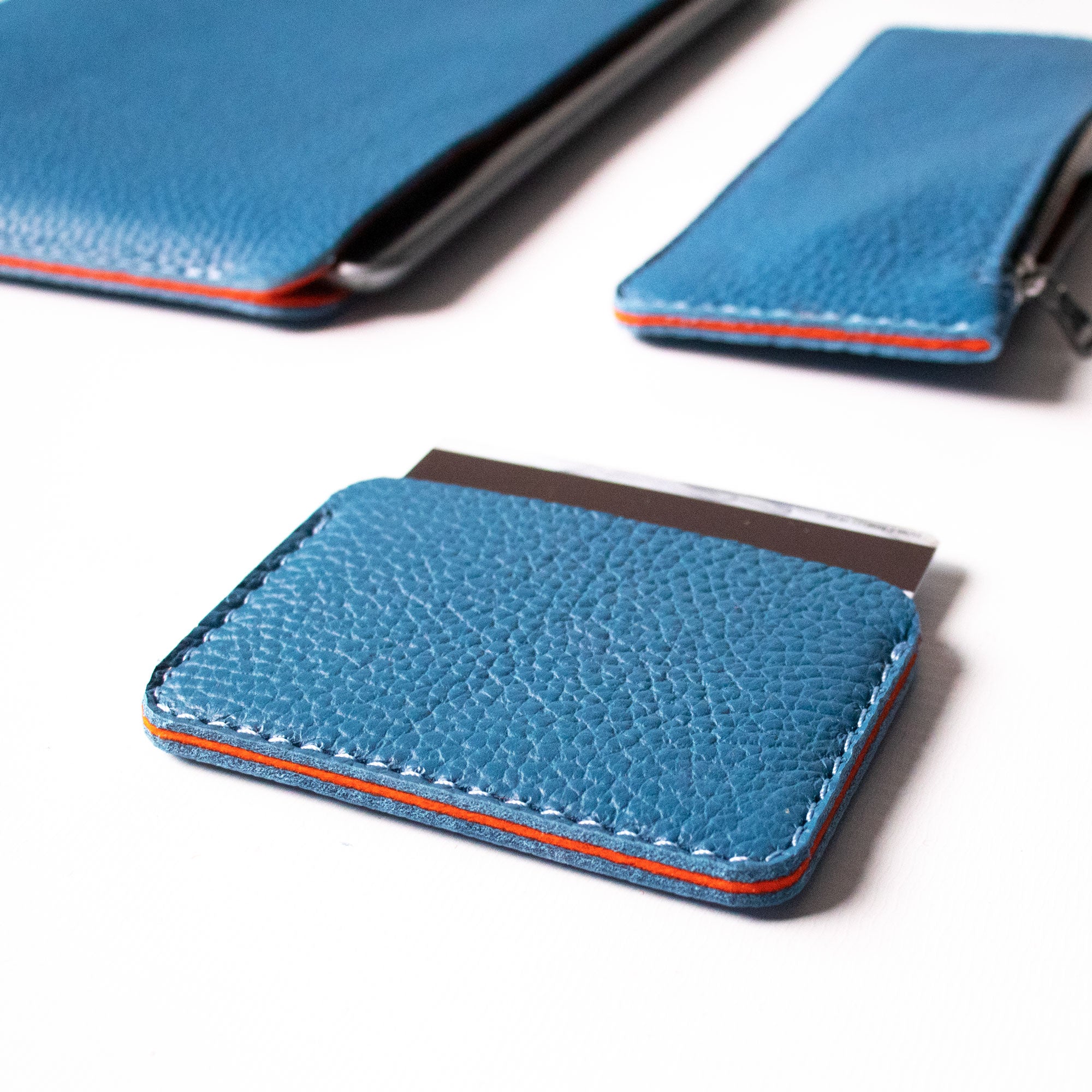 Slim Cardholder - Turquoise and Orange - RYAN London