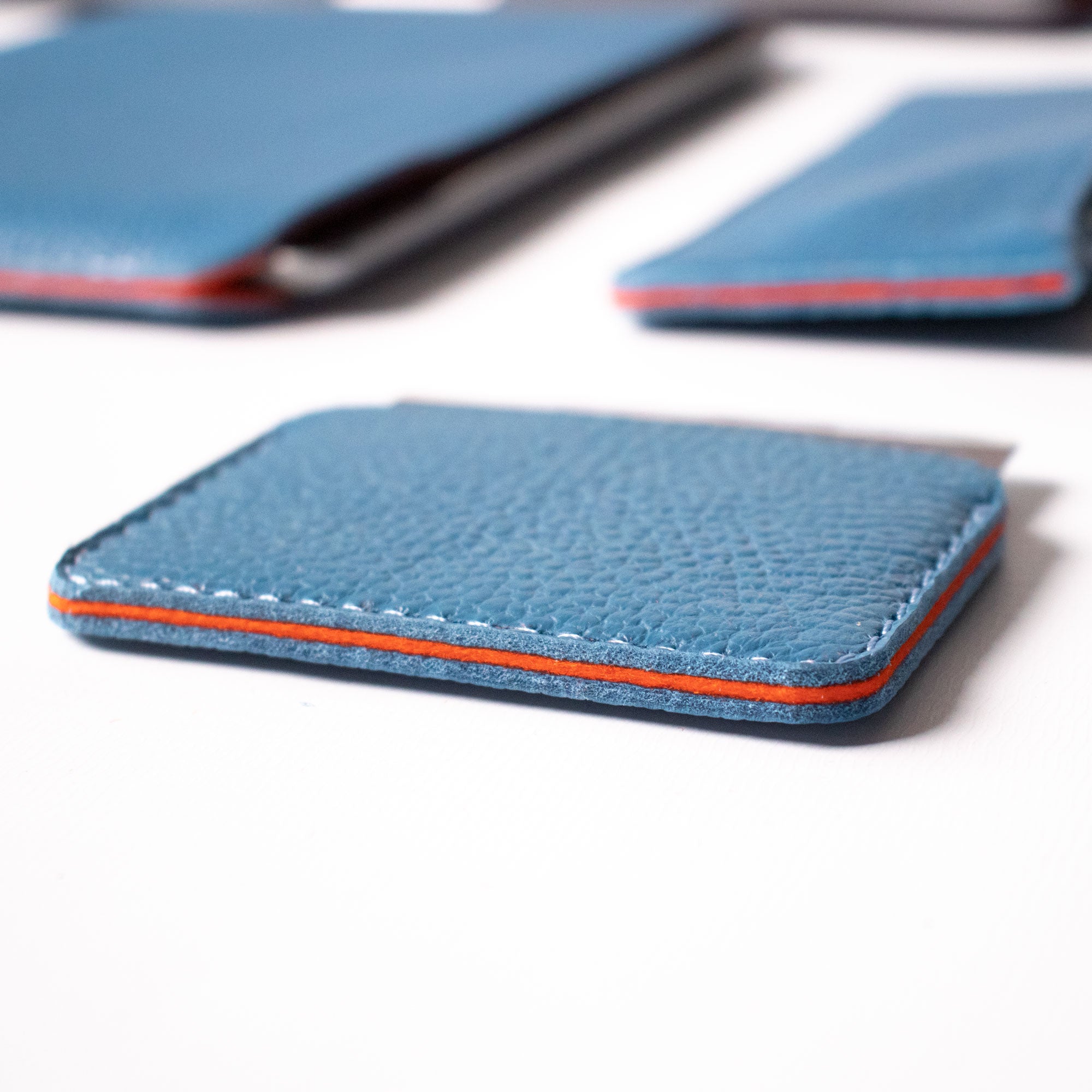 Slim Cardholder - Turquoise and Orange - RYAN London