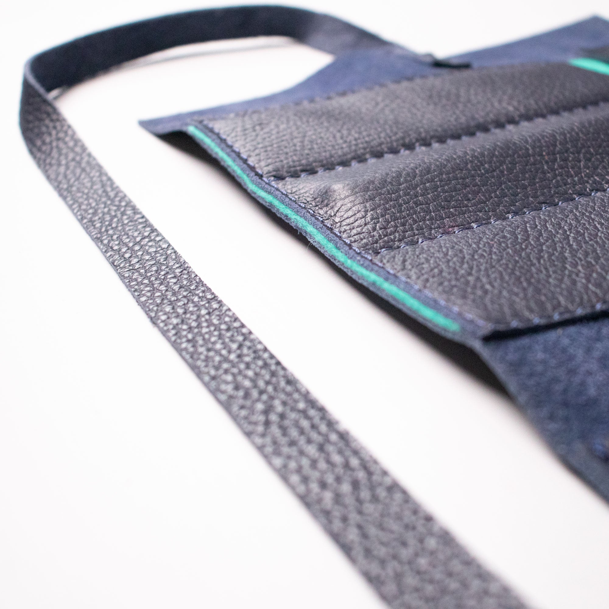 Leather Roll - Navy and Mint - RYAN London