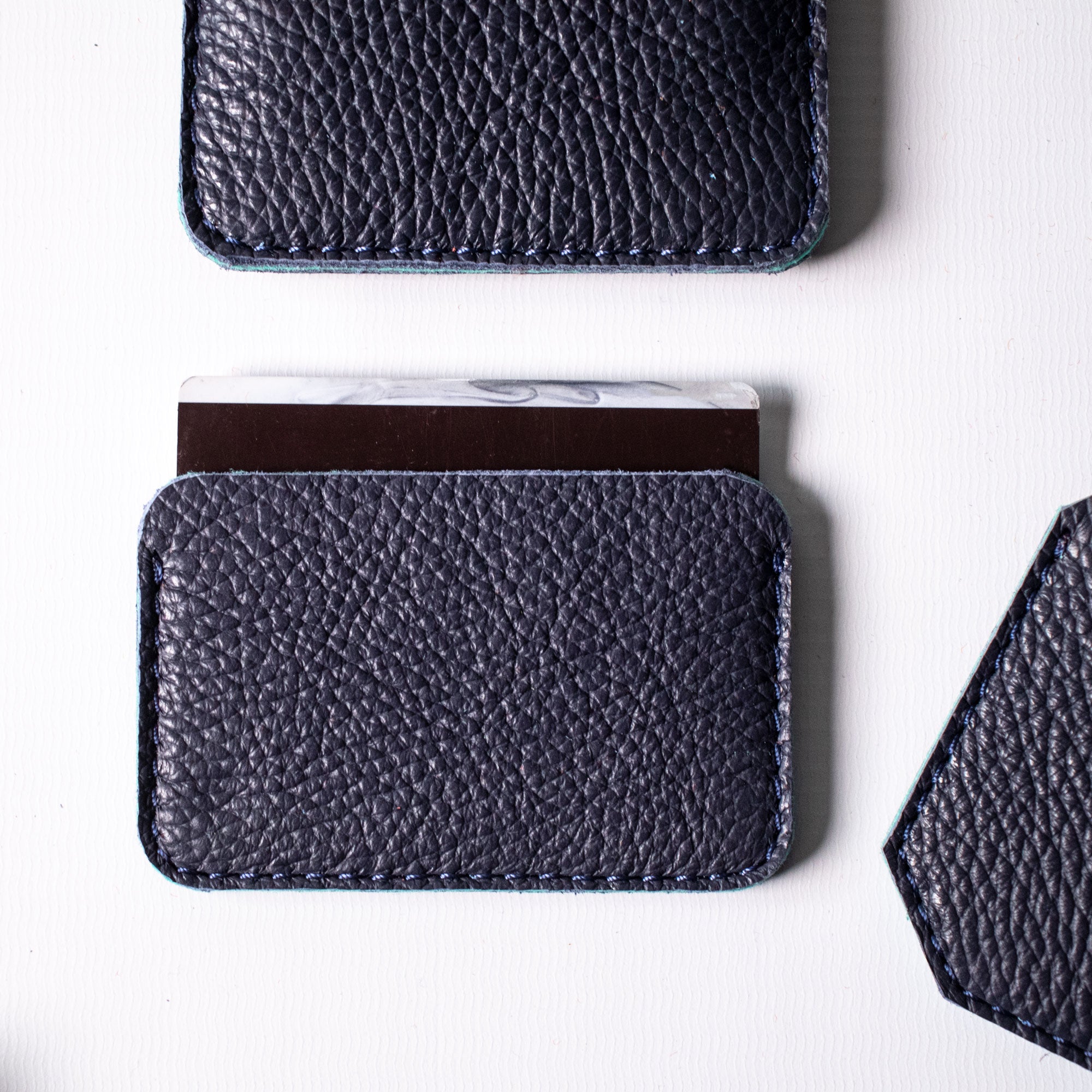 Slim Cardholder - Navy and Mint - RYAN London