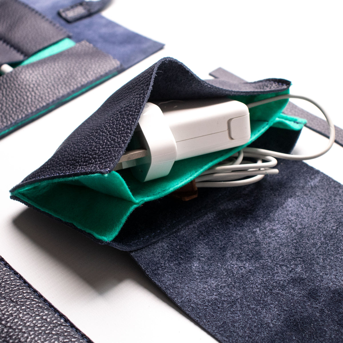 Cable Bag - Navy and Mint - RYAN London