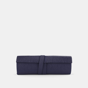 Leather Roll - Navy and Mint