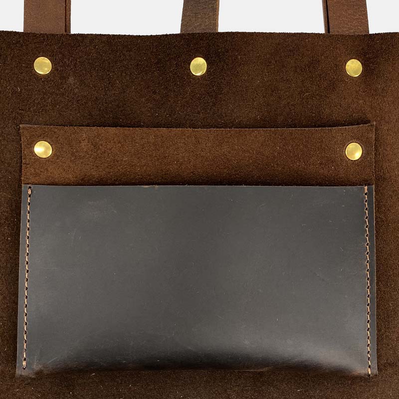 Leather Tote Bag - Dark Brown - RYAN London